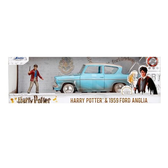 Jada Harry Potter 1:24 1959 Ford Anglia Die-cast Car and 2.75" Harry Potter Figu - Picture 2 of 9